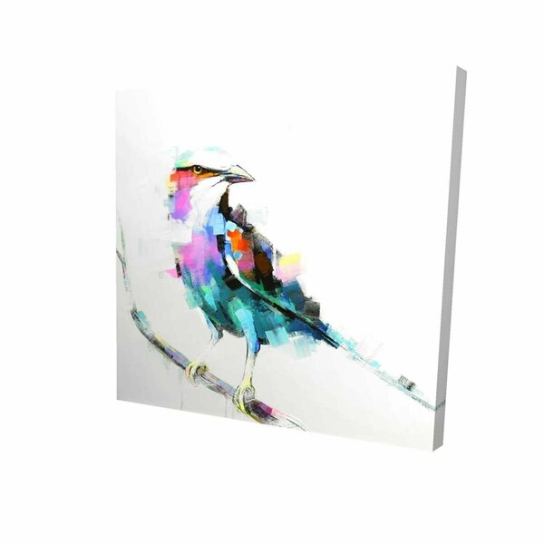 Fondo 32 x 32 in. Colorful Abstract Bird on A Branch-Print on Canvas FO2793861